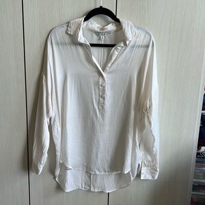 Cabi white silk tunic